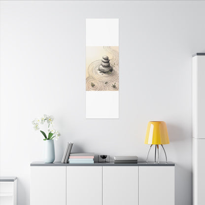 River Stones Spring Canvas Art | Zen Serene Design