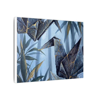 Paper Fold Canvas Art | Summer Kintsugi Crackle Gold Art