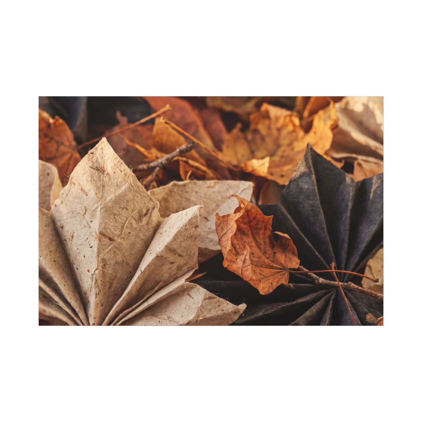 Paper Fold Texture Canvas Art | Elegant Japandi Art