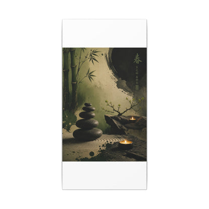 River Stones Spring Canvas Art | Zen Contemplative Design