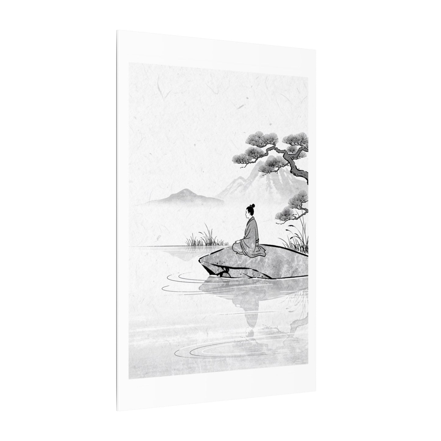 Meditation Harmonious Zen Ukiyo-e Canvas Art