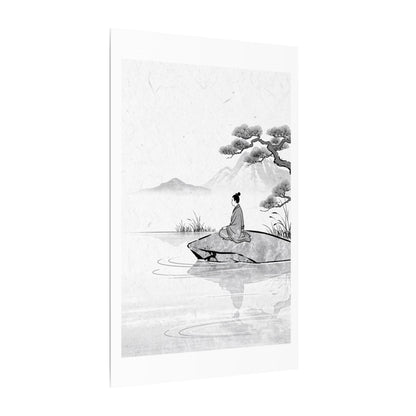 Meditation Harmonious Zen Ukiyo-e Canvas Art