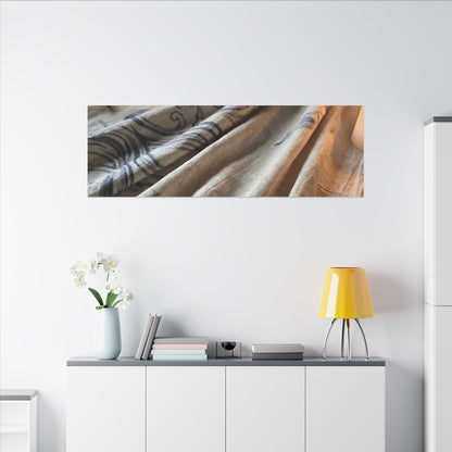 Fukinsei Silk Drape Canvas Art - Japandi Japanese Pattern