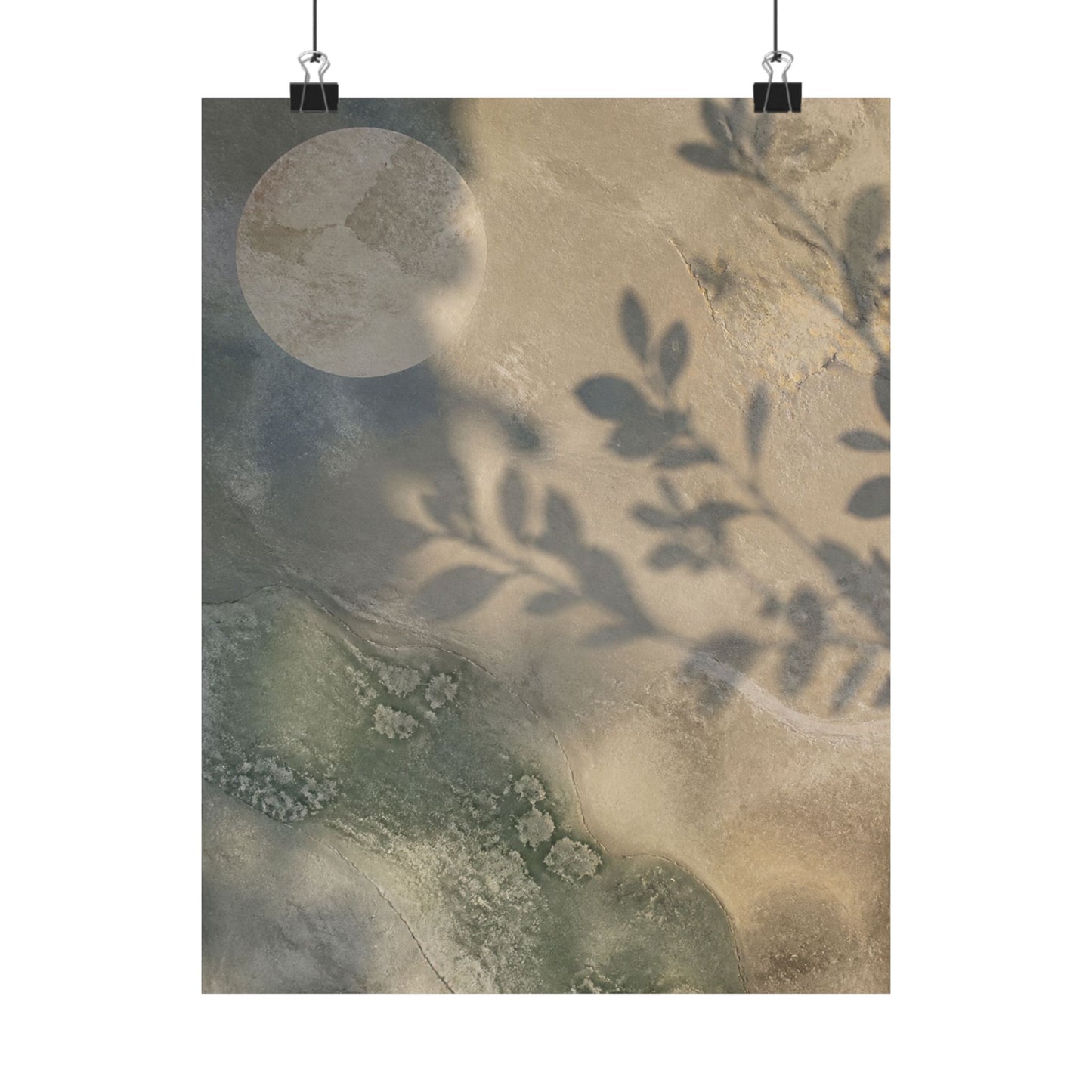 Winter Shadow Play Texture Wall Art Print | Cozy Decor