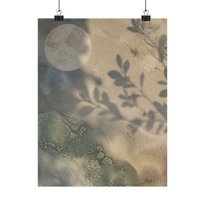 Winter Shadow Play Texture Wall Art Print | Cozy Decor