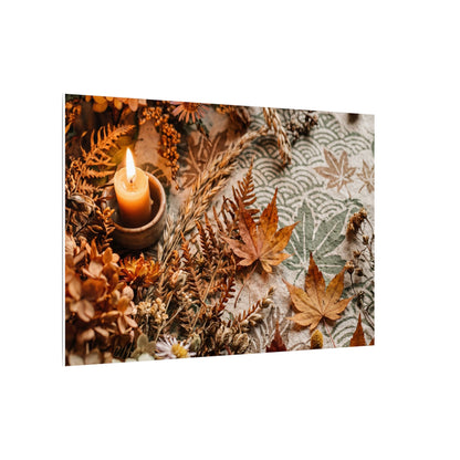 Candlelight Dried Flowers Canvas Art - Japandi Seijaku