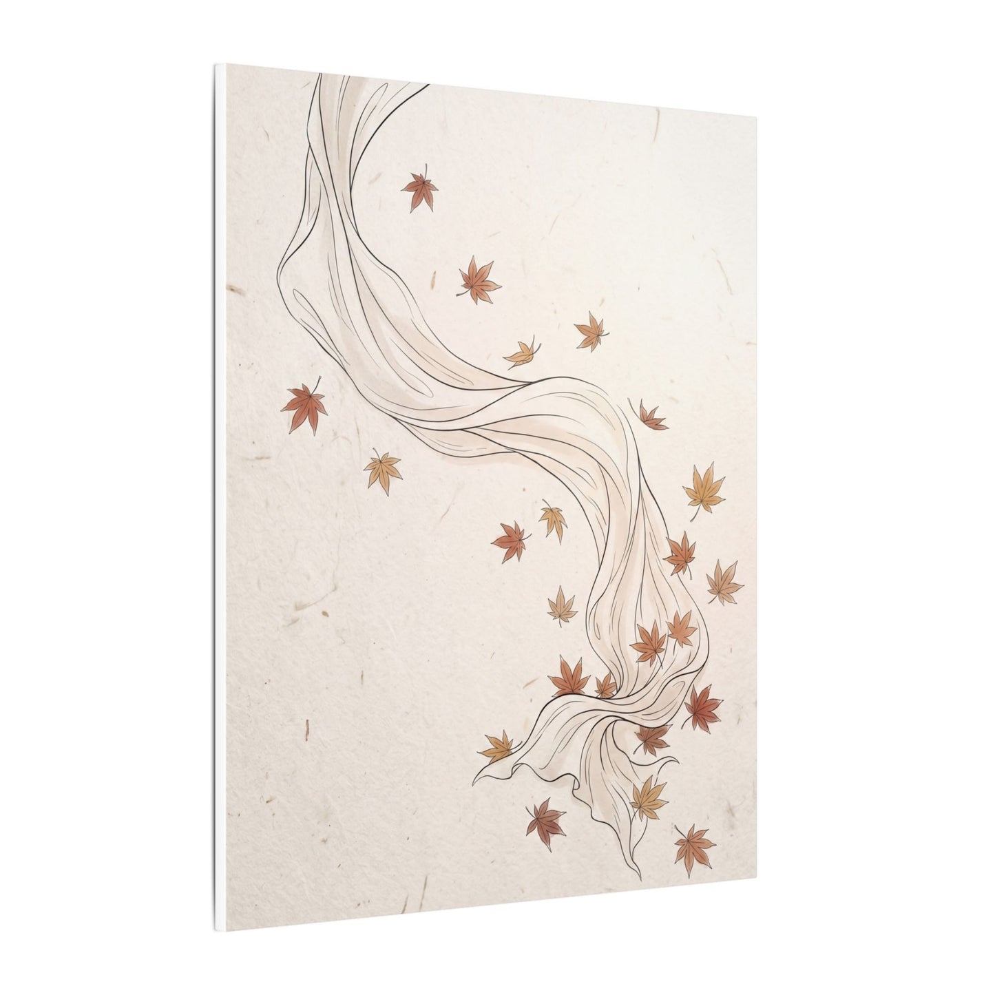 Japandi Silk Drape in Dawn | Minimal Line Canvas Art