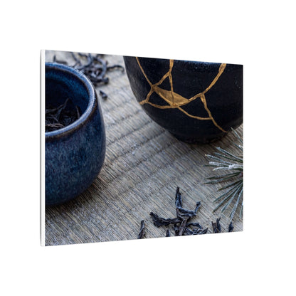 Kintsugi Tea Ceremony in Overcast | Gold Vein Canvas Art