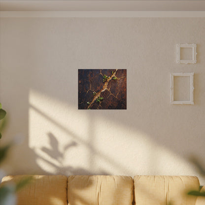 Rust Patina Spring Canvas Art | Kintsugi Resilient Design