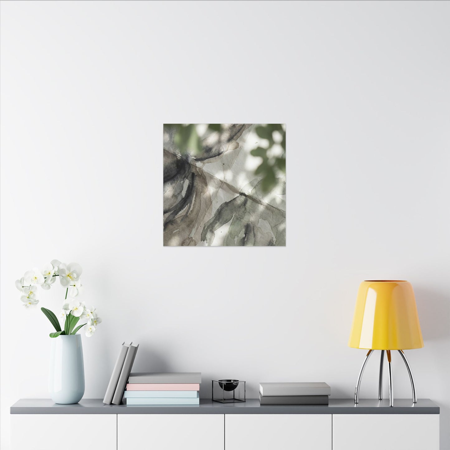 Spring Paper Fold Watercolor Canvas Art | Warm Decor