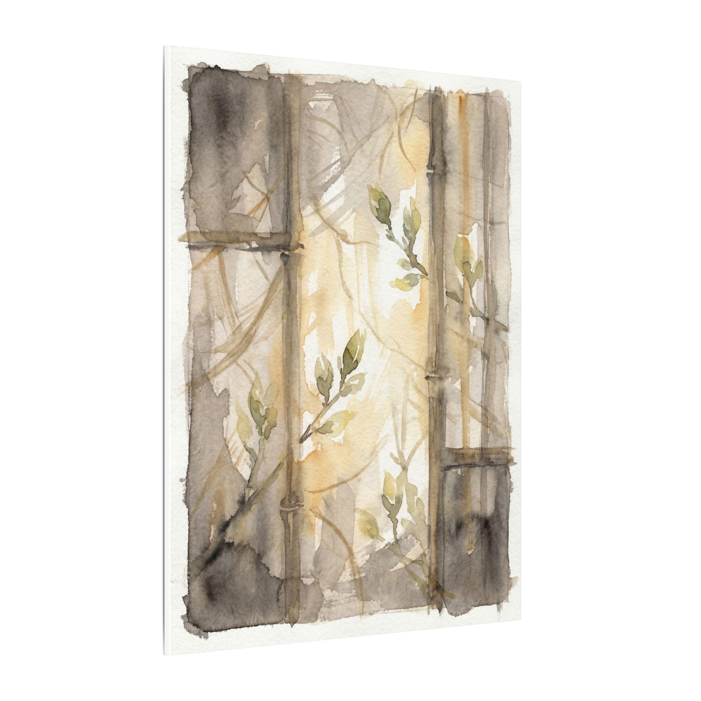 Shoji Screen Spring Canvas Art | Japandi Cozy Design