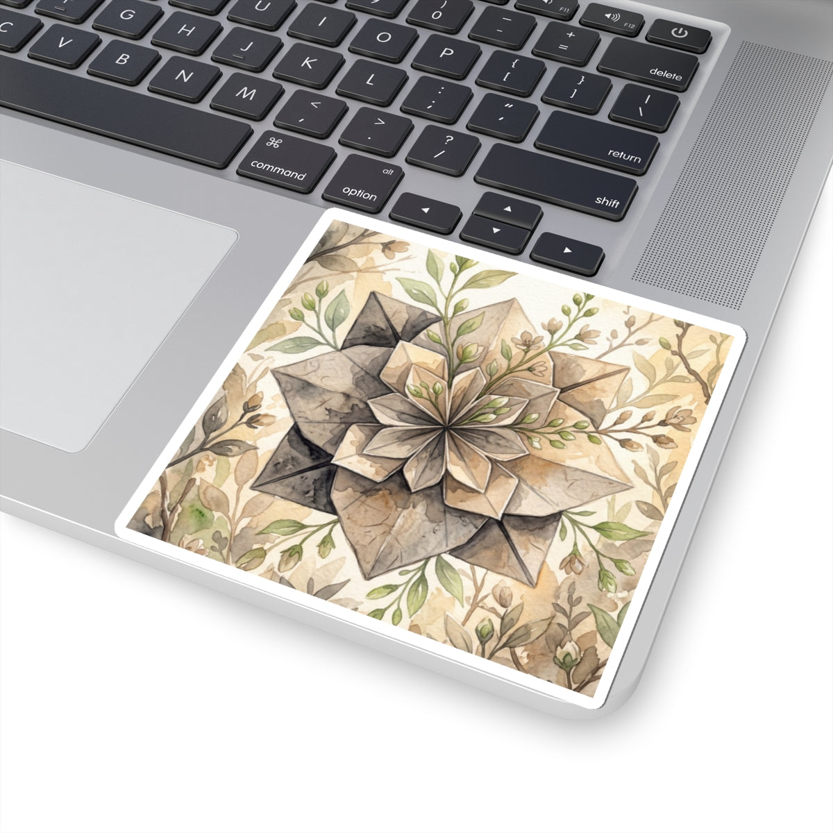 Golden Hour Paper Fold Sticker - Japandi Mono No Aware Art Print