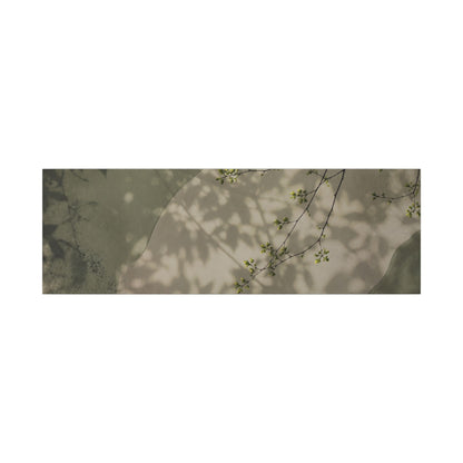 Neutral Shadow Play Canvas Art - Japanese Pattern Japandi