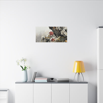Pine Tree Autumn Canvas Art | Japandi Earthy Design
