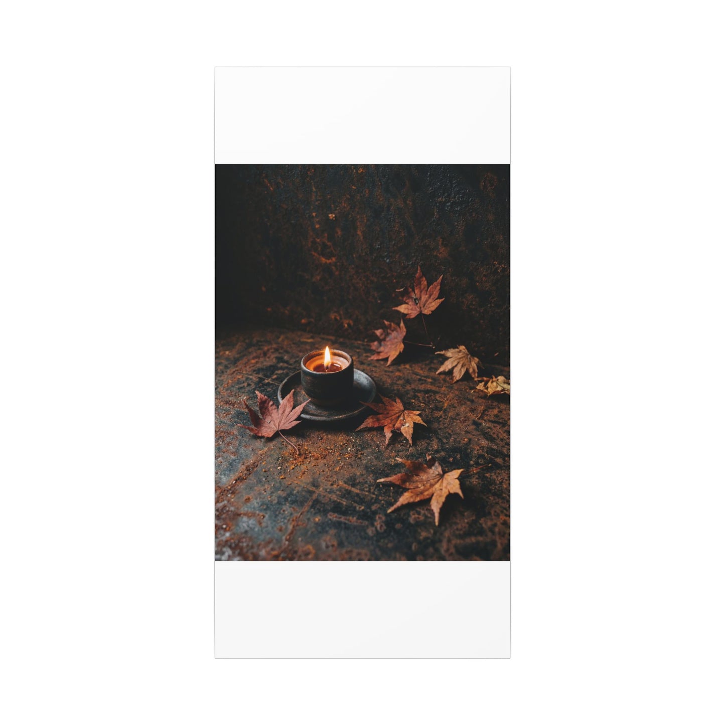Autumn Rust Patina Shadow Zen Canvas Art | Sophisticated Decor