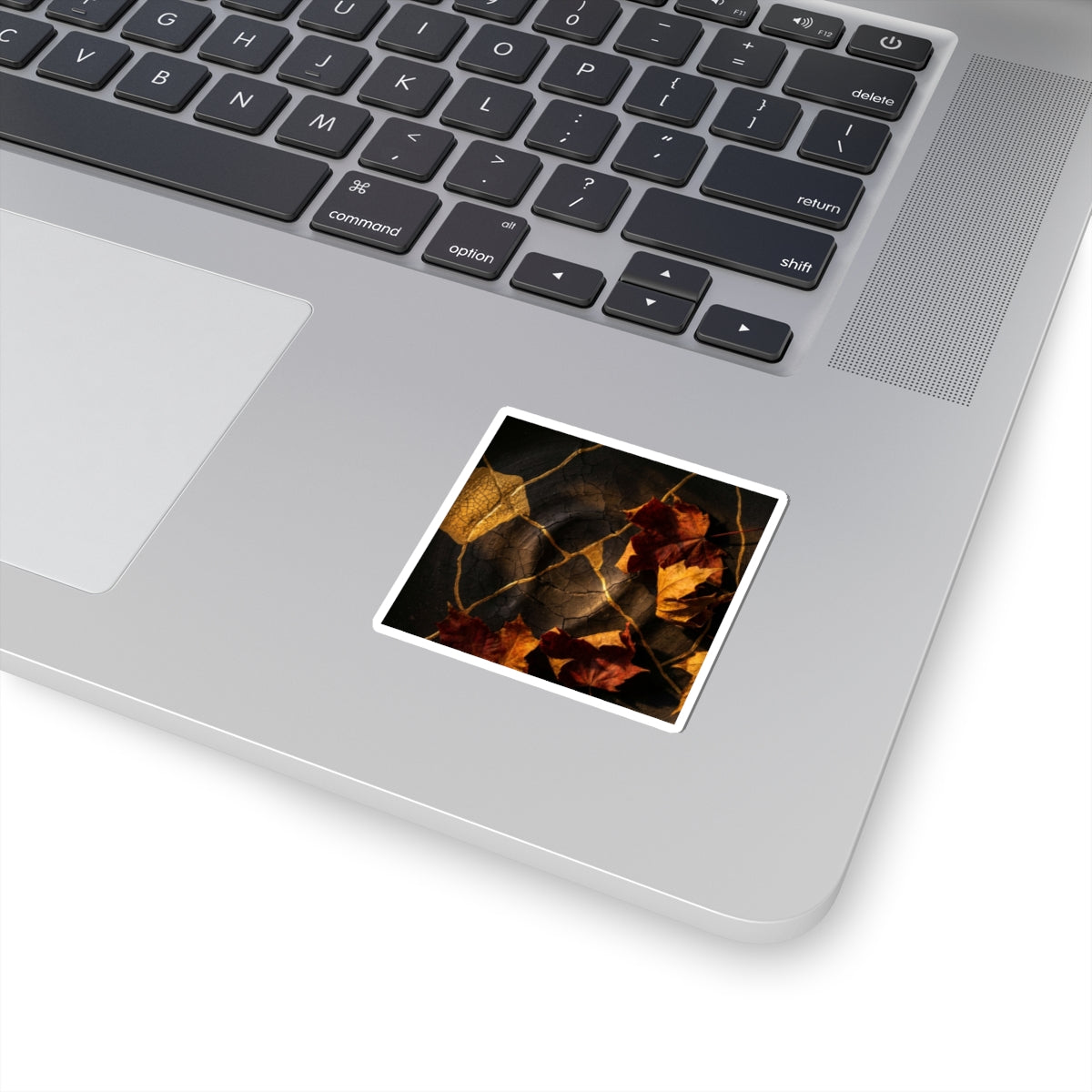 Shadow Play Sticker | Autumn Kintsugi Crackle Gold Art