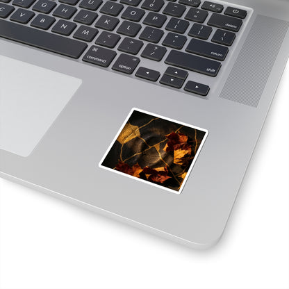 Shadow Play Sticker | Autumn Kintsugi Crackle Gold Art