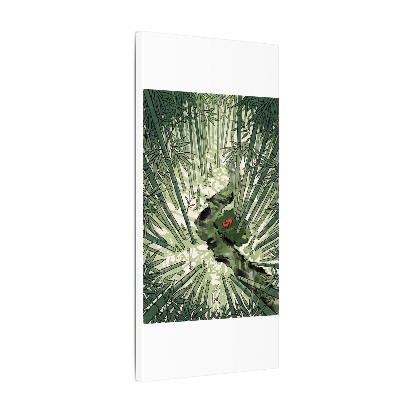 Peaceful Bamboo Grove Canvas Art - Ukiyo E Inspired Zen