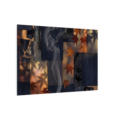 Autumn Incense Smoke Dark Texture Canvas Art | Sophisticated Decor