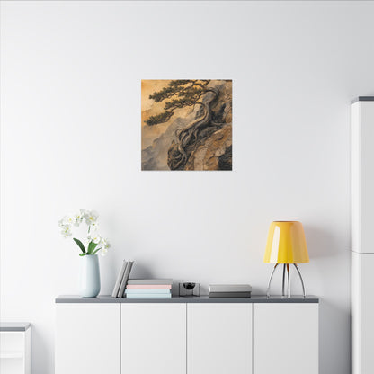 Summer Pine Tree Texture Canvas Art | Cozy Decor
