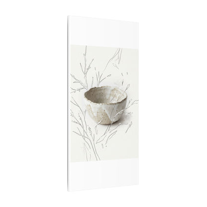 Neutral Ceramic Bowl Canvas Art - Minimal Line Japandi