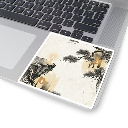 Candlelight Pine Tree Sticker - Japandi Ma