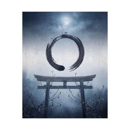 Spring Torii Gate Enso Wall Art Print | Calm Decor