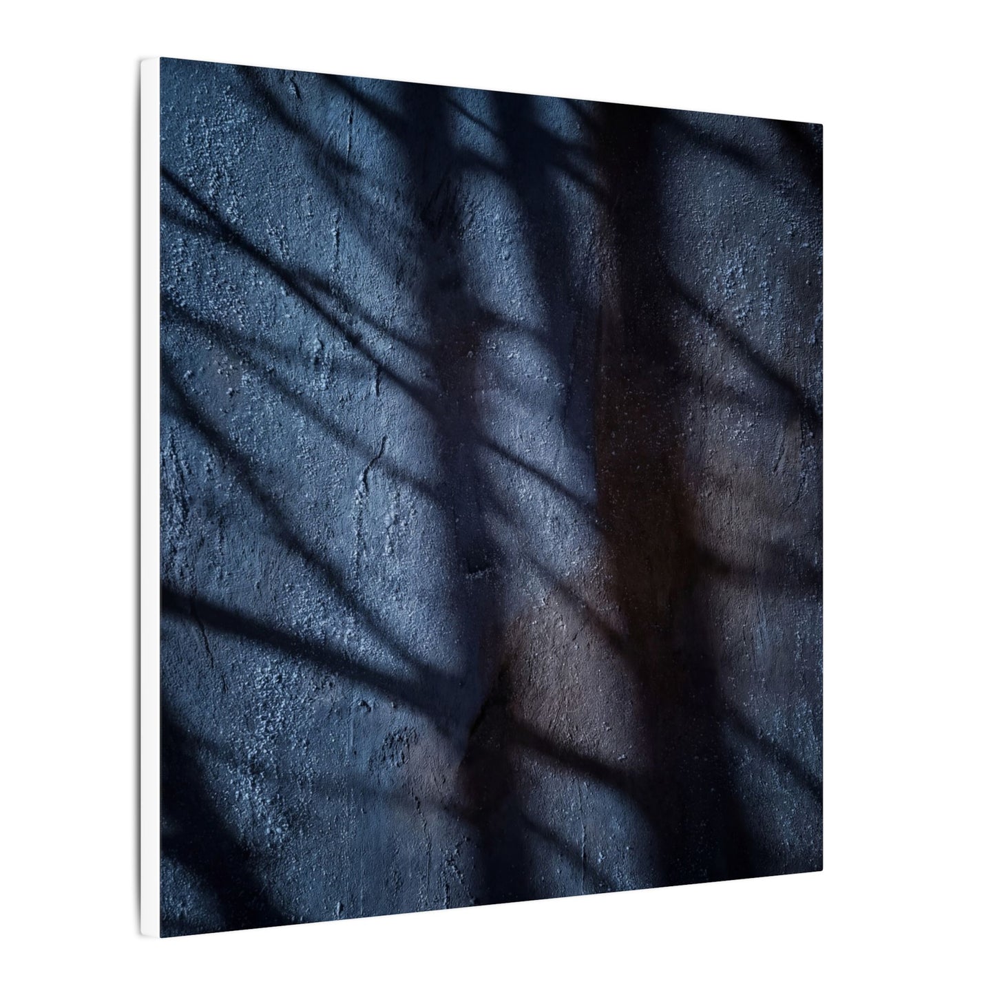 Dark Japandi Shadow Play in Moonlight | Moody Minimal Canvas Art