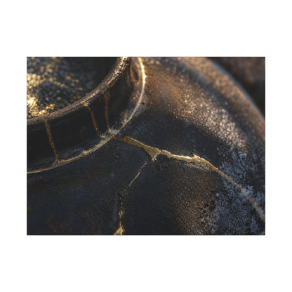Kintsugi Rust Patina in Golden Hour | Broken Beauty Canvas Art