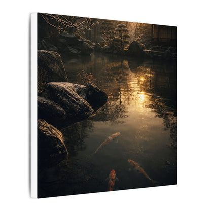 Winter Koi Pond Shadow Zen Canvas Art | Bold Decor