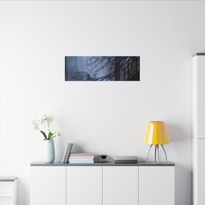 Shadow Play Moody Minimal Canvas Art | Moody Dark Japandi Art