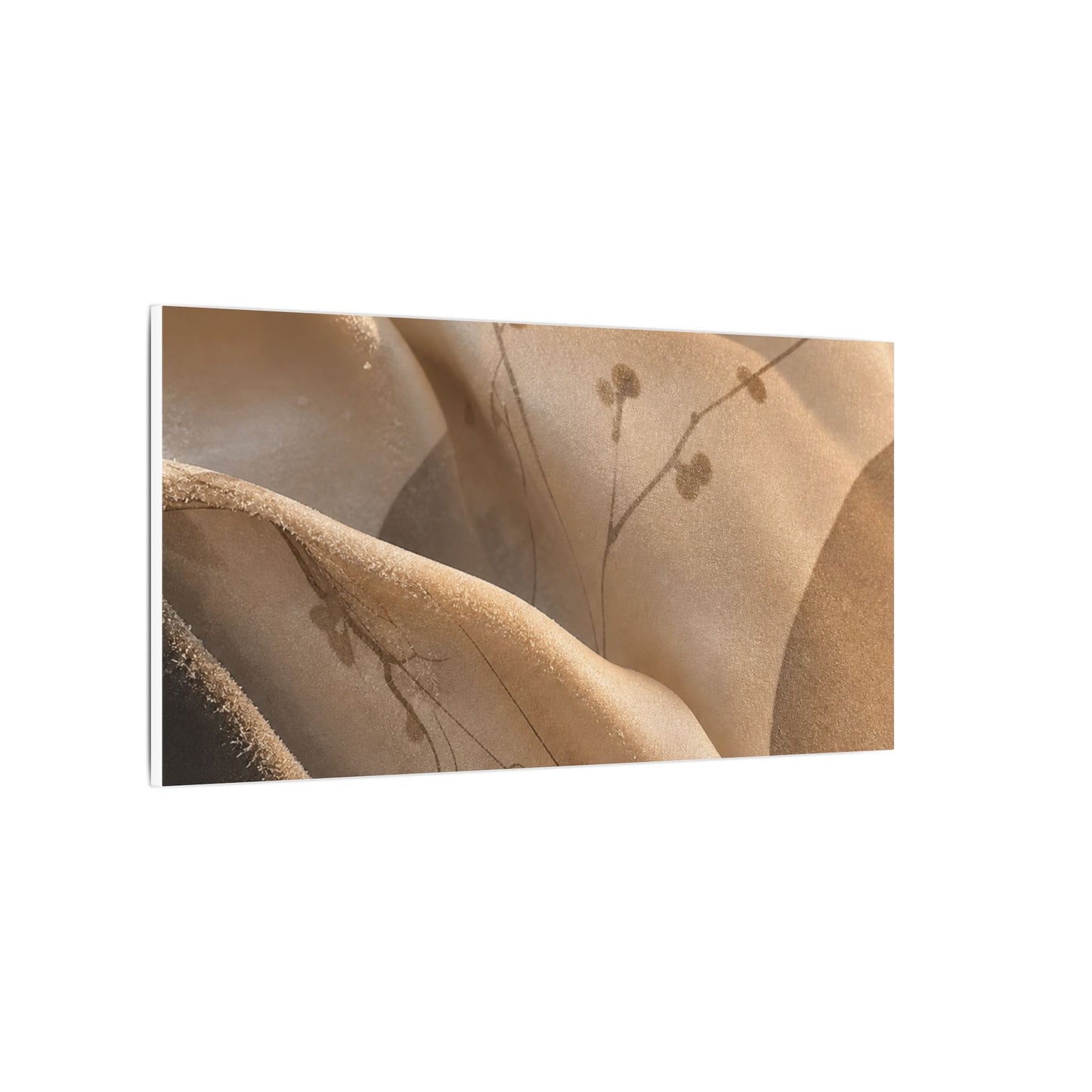 Japandi Silk Drape in Golden Hour | Japanese Pattern Canvas Art