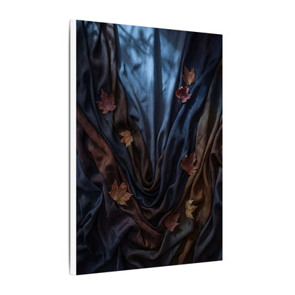 Silk Drape Canvas Art | Autumn Dark Japandi Moody Minimal Art