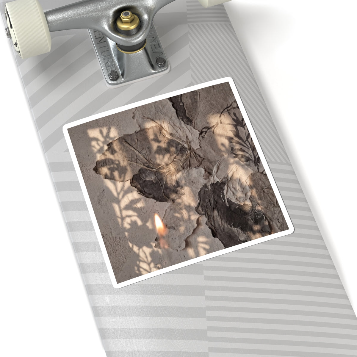 Shadow Play Summer Sticker | Japandi Neutral Design Art Print