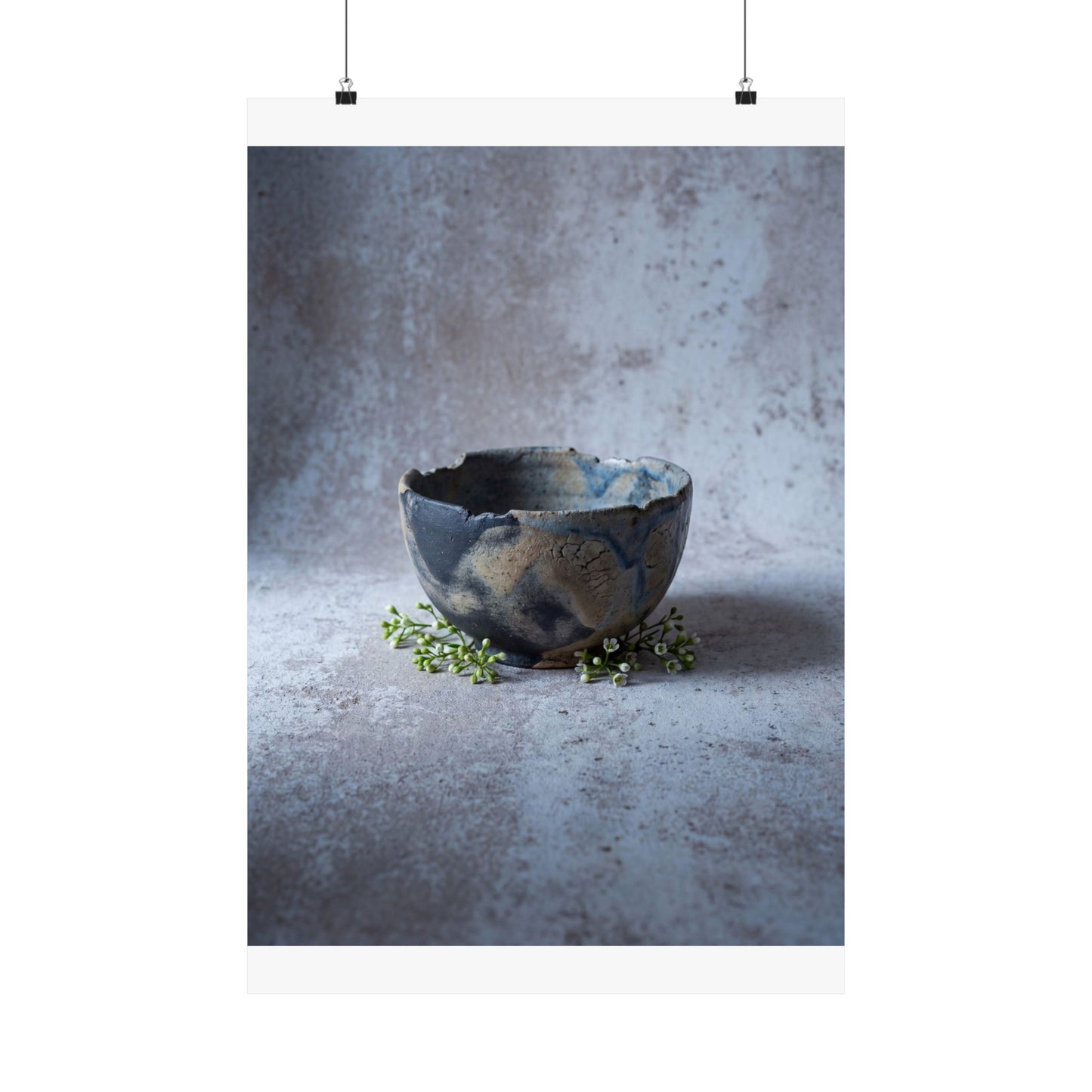 Moonlight Ceramic Bowl Wall Art Print - Japandi Ma