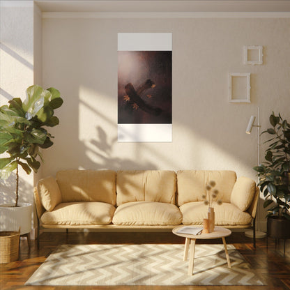 Moody Ink Brushstroke Canvas Art - Moody Minimal Dark Japandi