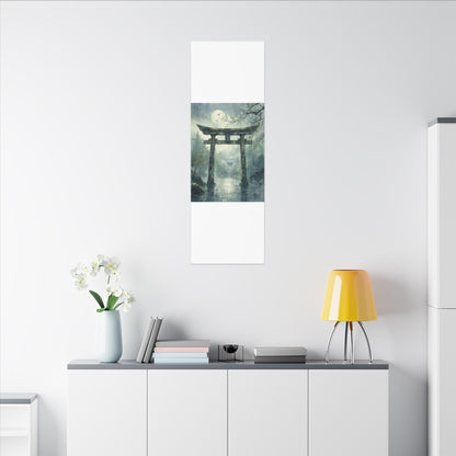 Earthy Torii Gate Canvas Art - Watercolor Japandi