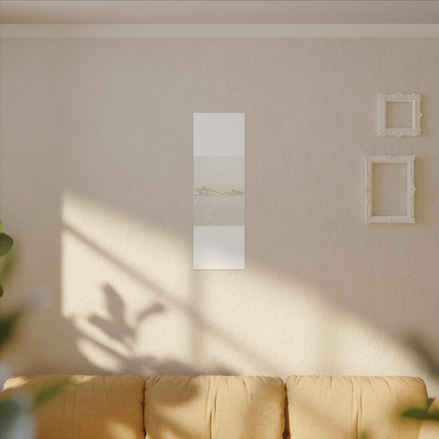 Mountain Mist Winter Canvas Art | Japandi Warm Design