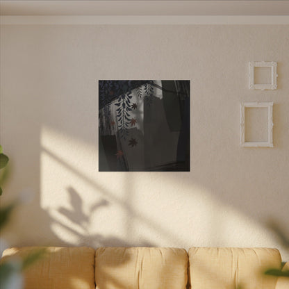 Wisteria Autumn Canvas Art | Dark Japandi Moody Design