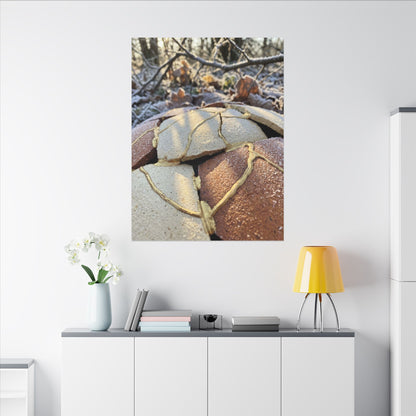 Broken Pottery Crackle Gold Canvas Art | Healing Kintsugi Art