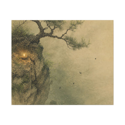 Spring Pine Tree Minimal Line Canvas Art | Earthy Decor