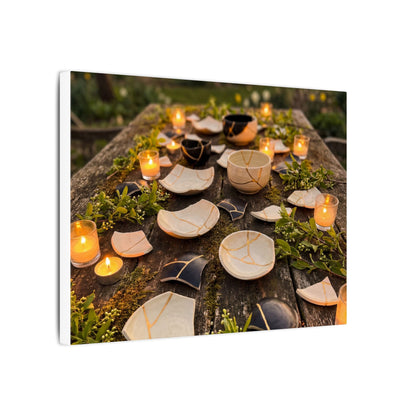 Broken Pottery Spring Canvas Art | Kintsugi Beautiful Design