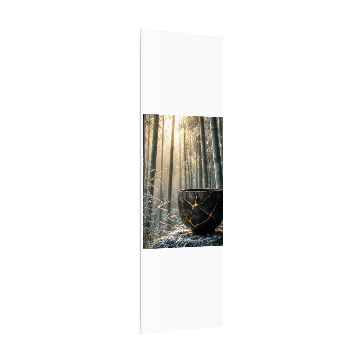 Fukinsei Bamboo Grove Canvas Art - Kintsugi Gold Repair