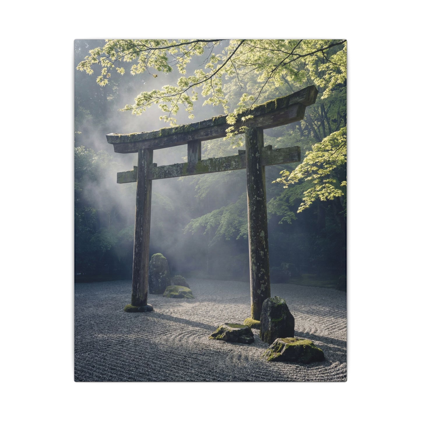 Torii Gate Canvas Art | Spring Zen Karesansui Art