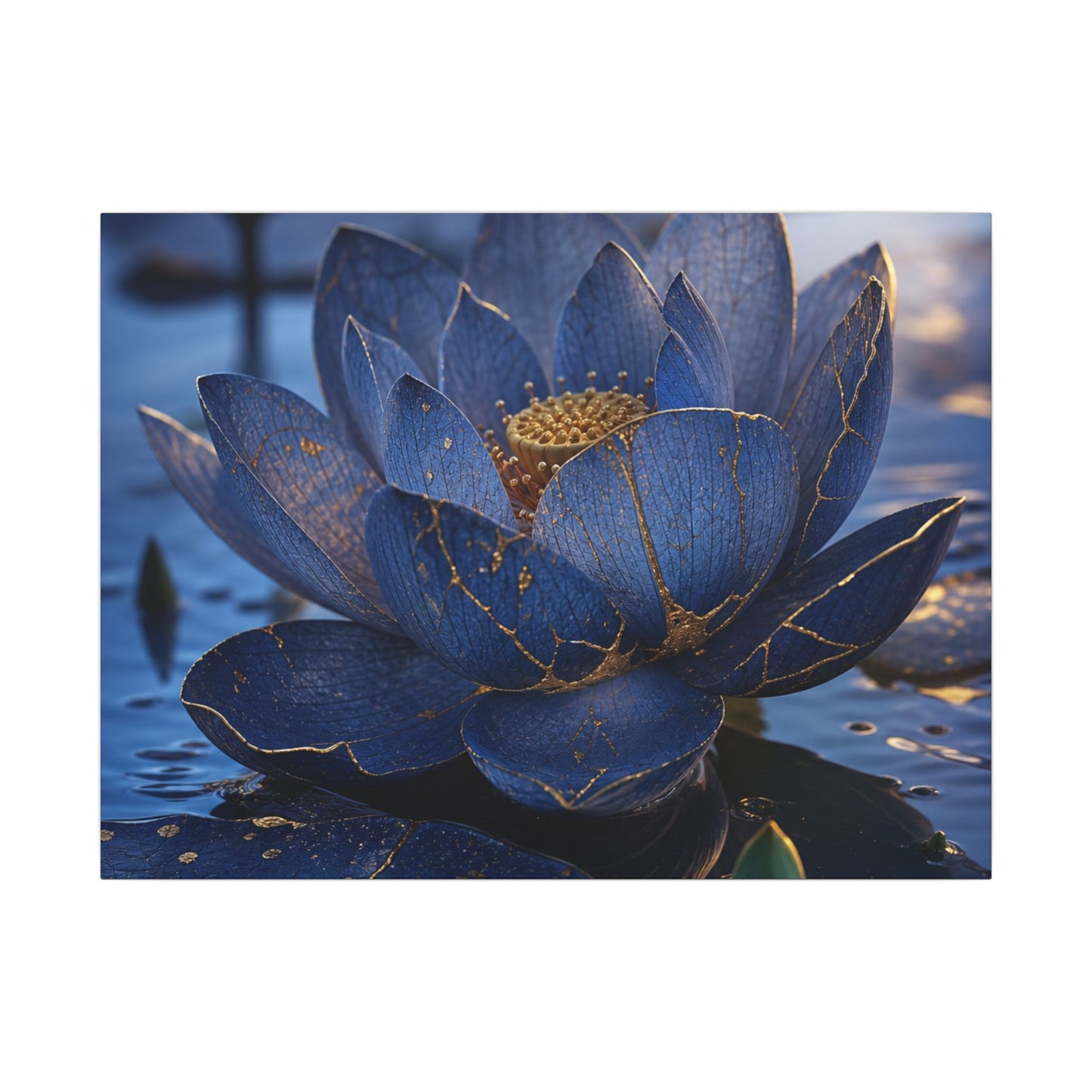 Kintsugi Lotus Flower in Dawn | Broken Beauty Canvas Art
