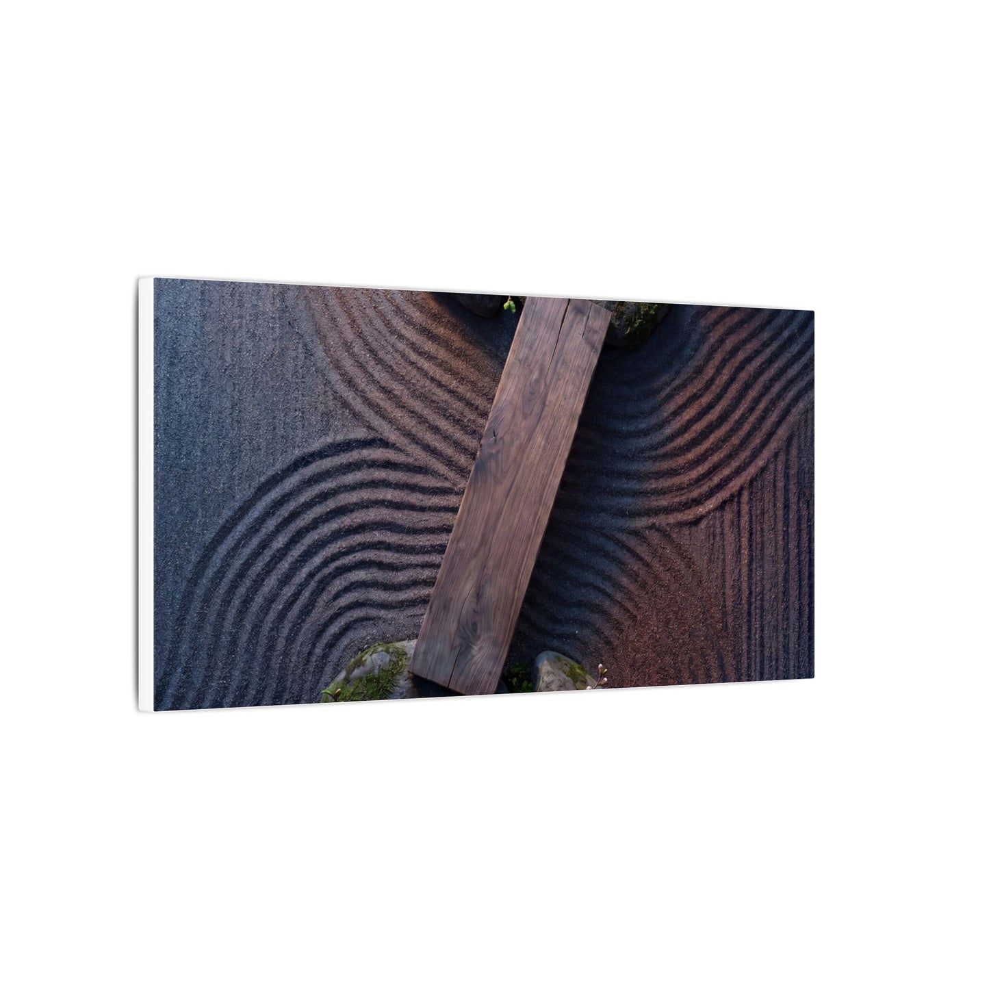 Spring Rock Garden Moody Minimal Canvas Art | Atmospheric Decor