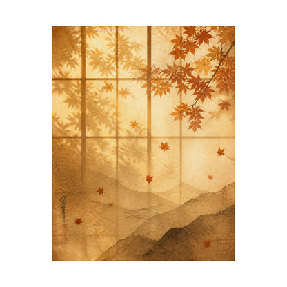 Shoji Screen Wall Art Print | Autumn Japandi Texture Art