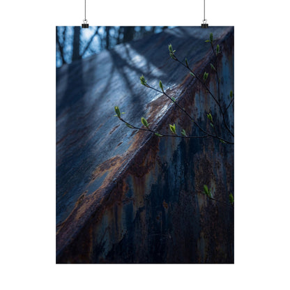 Moonlight Rust Patina Wall Art Print - Dark Japandi Fukinsei Art Print