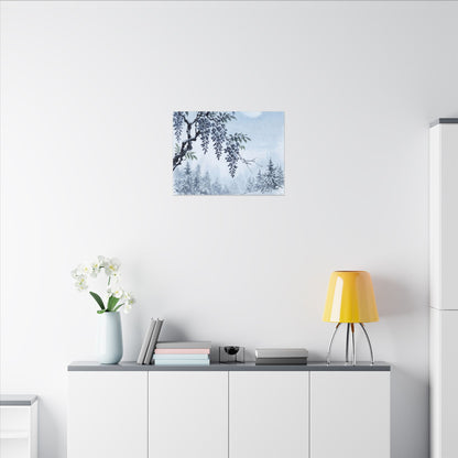 Seijaku Wisteria Canvas Art - Zen Sumi E