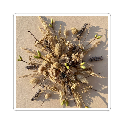 Warm Dried Flowers Sticker - Japanese Pattern Japandi